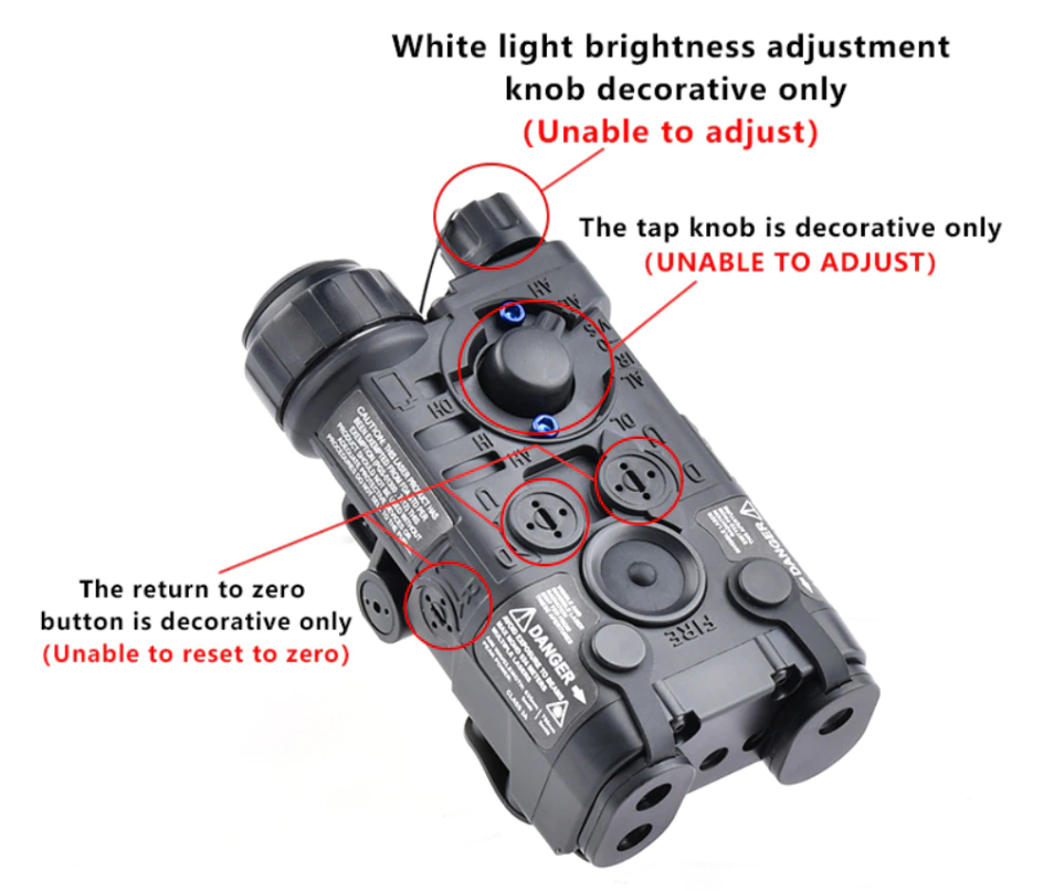 WADSN ライト NGAL WADSN - NGAL Green Laser with LED Light (Plastic Version) - Black