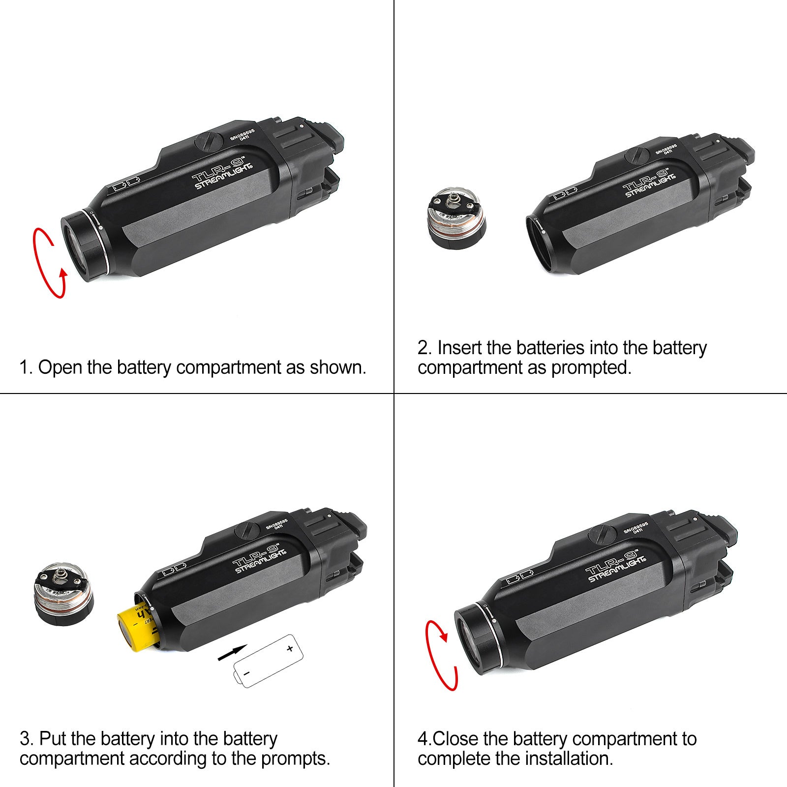 T-9 Gun Light - BLACK - (LOGO)