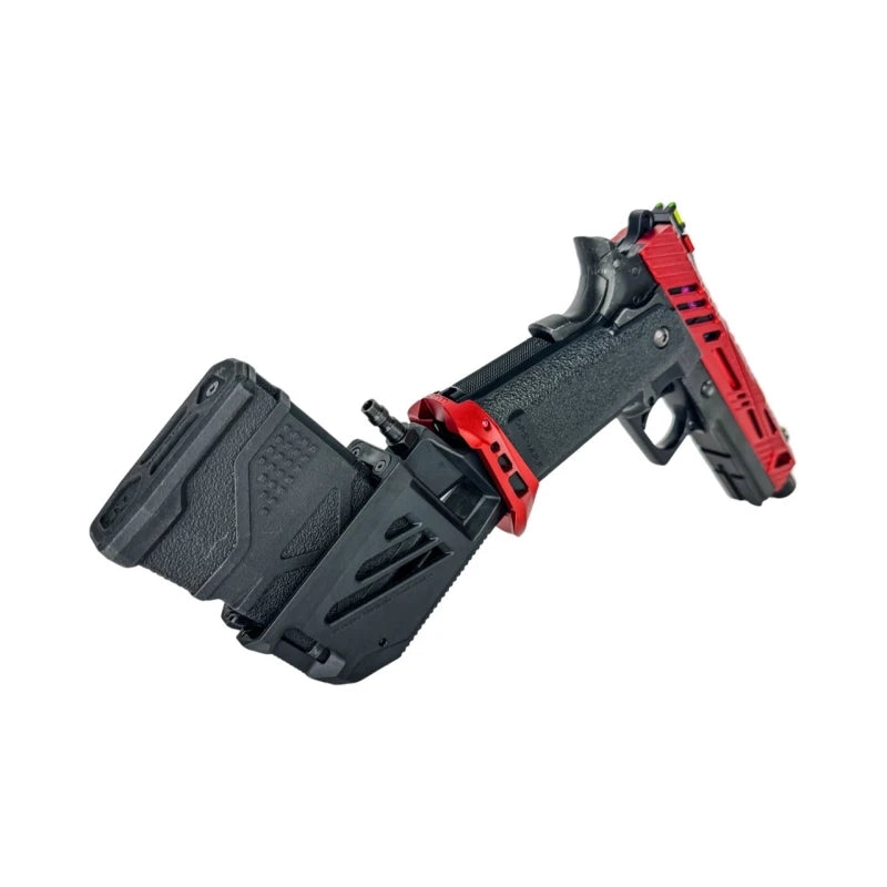 Hi-Capa HPA M4 AEG Magazine 90° Angled Adapter - Red / Black