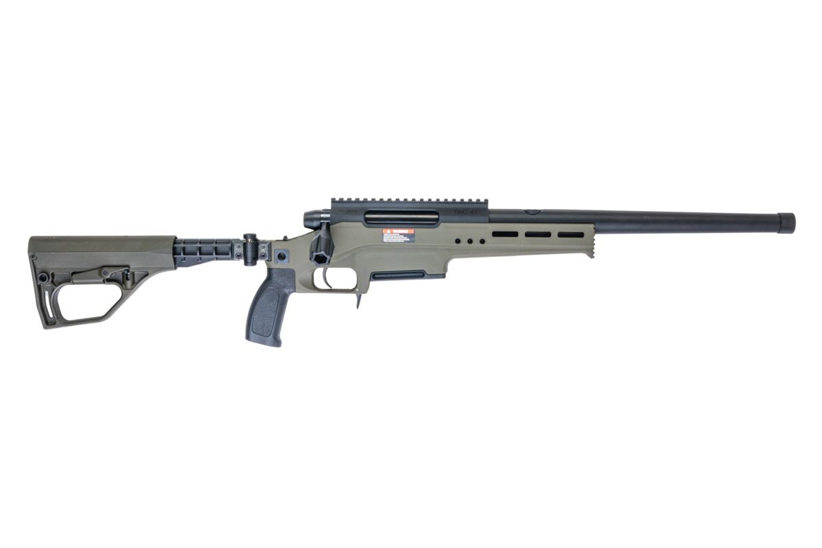 TAC-41L Bolt Action Rifle, Lite chassis & Buffer stock , Green