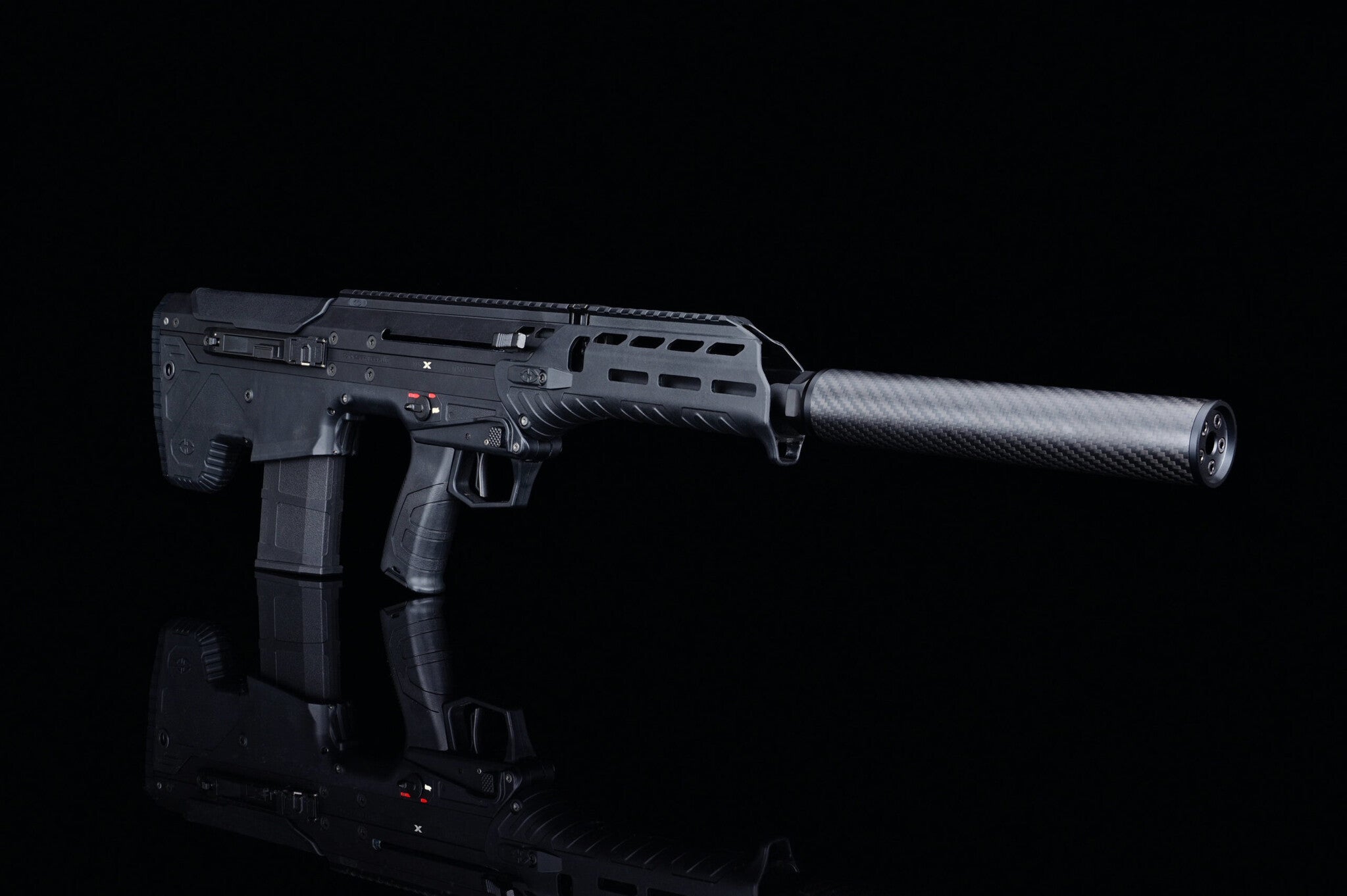 Carbon dummy suppressor, Long, 14mm CCW