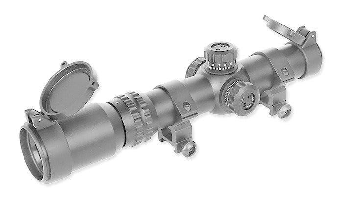 Lunette de visée tactique 1-4x24SE - Noire (Réticule rouge/vert)