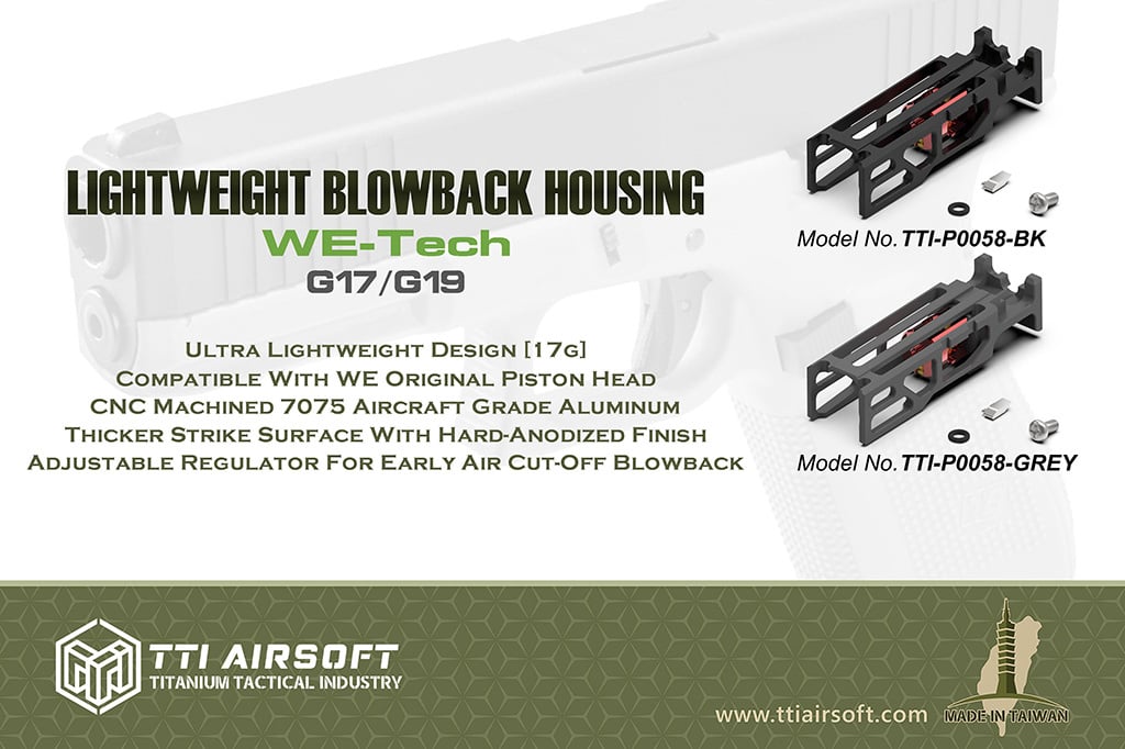 WE G17/G19 Blowback Housing - Grey