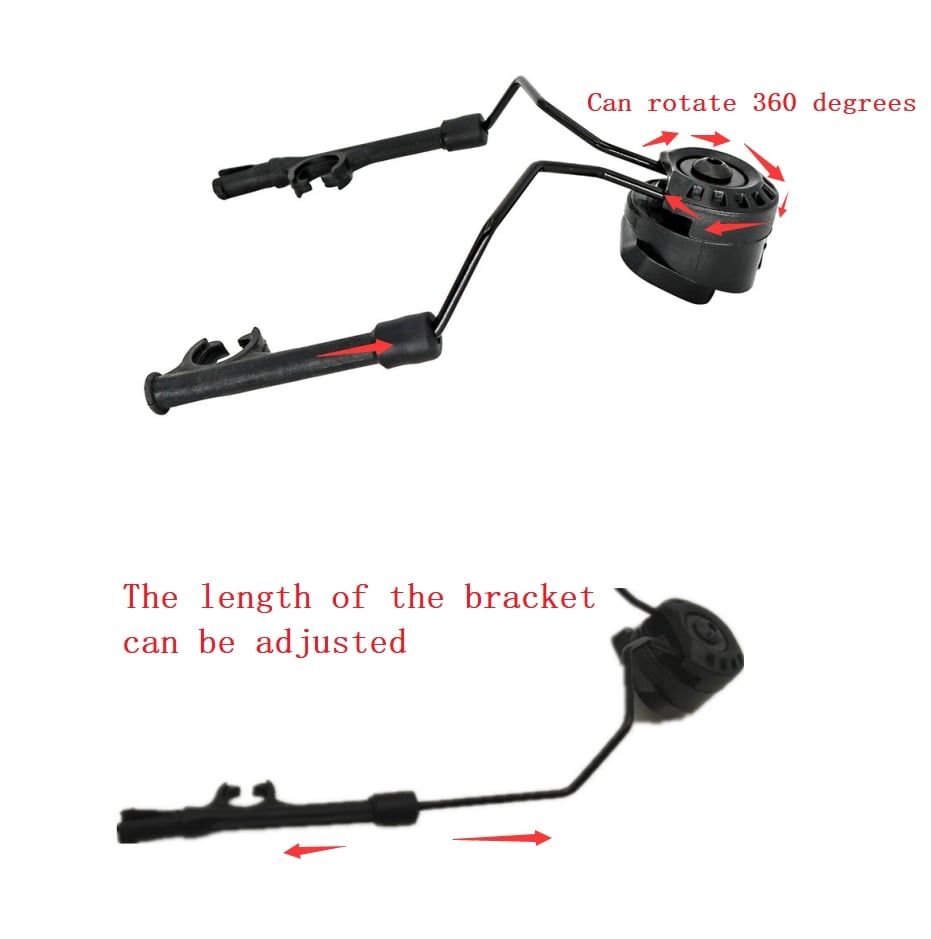 Support de rail pour casque ARC avec marquage COMTAC - Noir