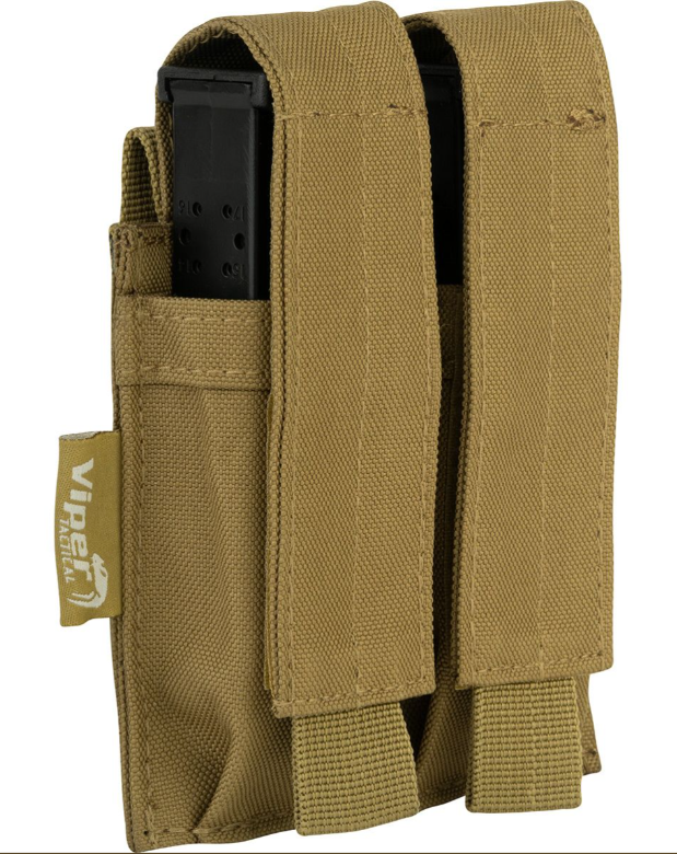 Modular Double Pistol Mag Pouch –Coyote