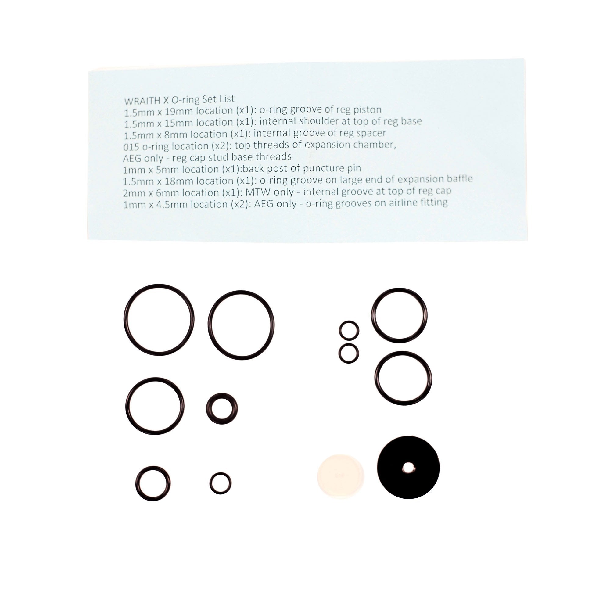 O-Ring Kit for WRAITH X