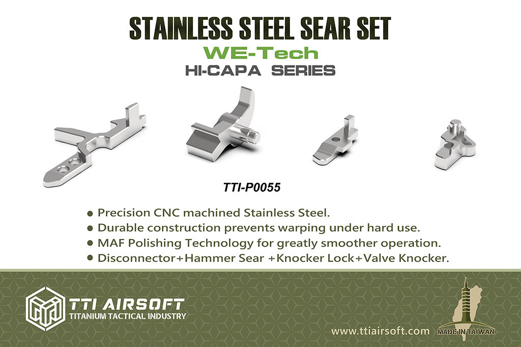 WE/AW Hi Capa Stainless CNC Sear Set