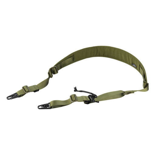 Quick Adjustable Padded Two Point Sling with HK Style Clip - Green