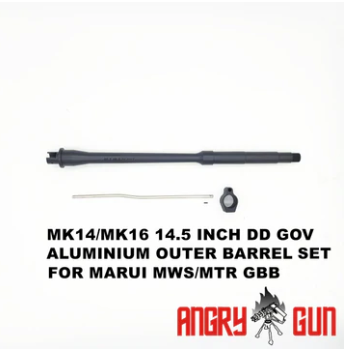 MK14/MK16 (14,5") DD Gov Aluminium Outer Barrel Set for Marui MWS/MTR