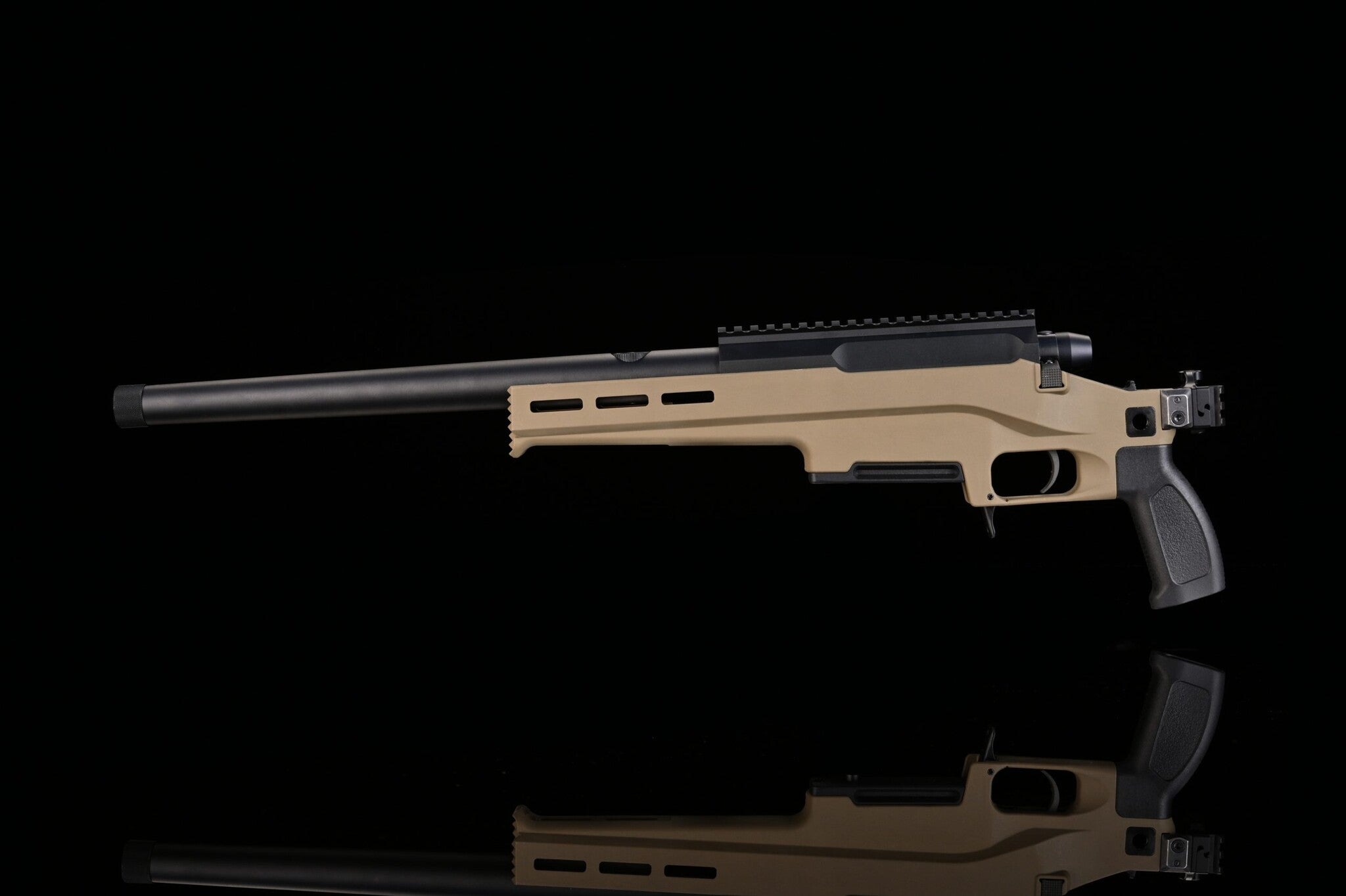 TAC-41L Bolt Action Rifle, Lite chassis, no stock, FDE