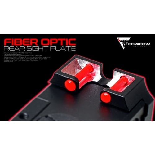 Fiber Optic Rear Sight Plate