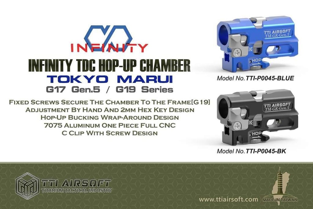TM G-17 Gen.5 MOS/G19 hop up chamber - Blue