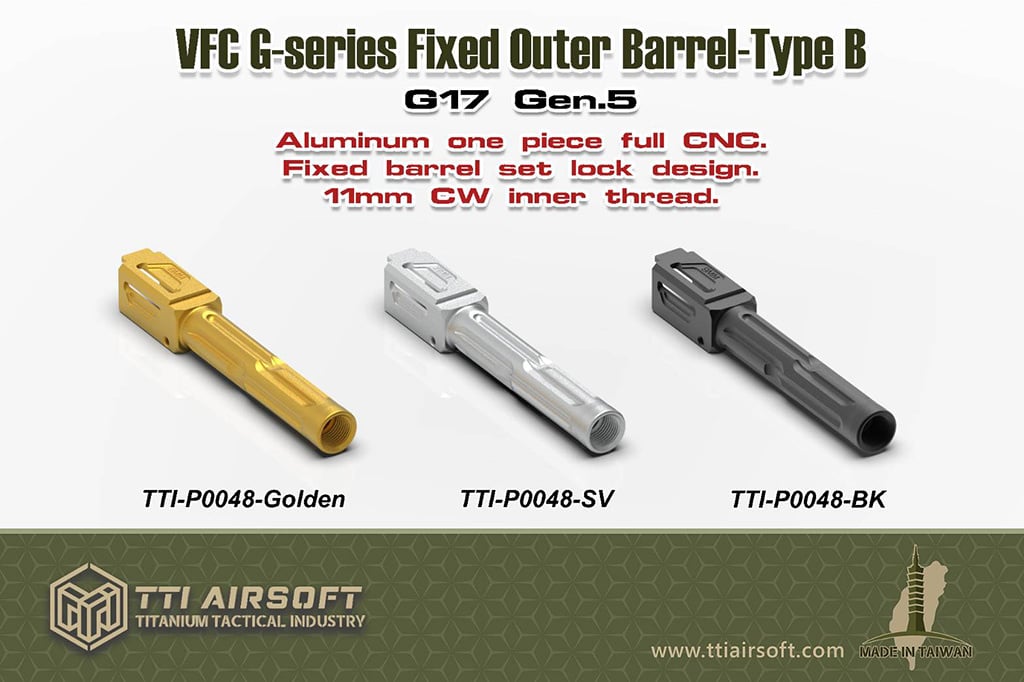 VFC G17 Gen.5 Fixed Outer Barrel Type B-Gold