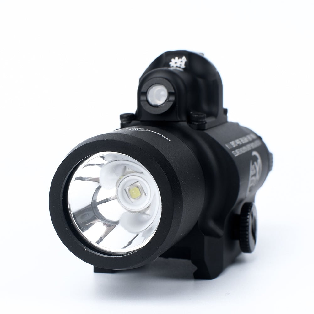 X400 Pistol Tactical Flashlight + Red Laser - Black