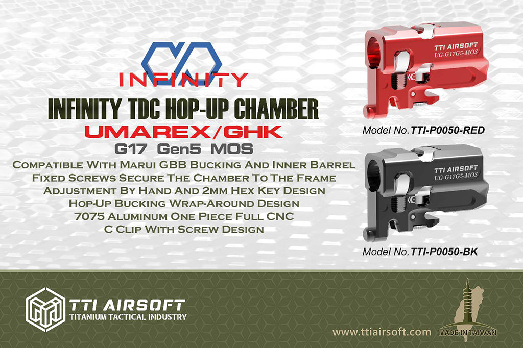 Infinity TDC Hop Up Chamber for Umarex / GHK G17 Gen5 MOS - Black