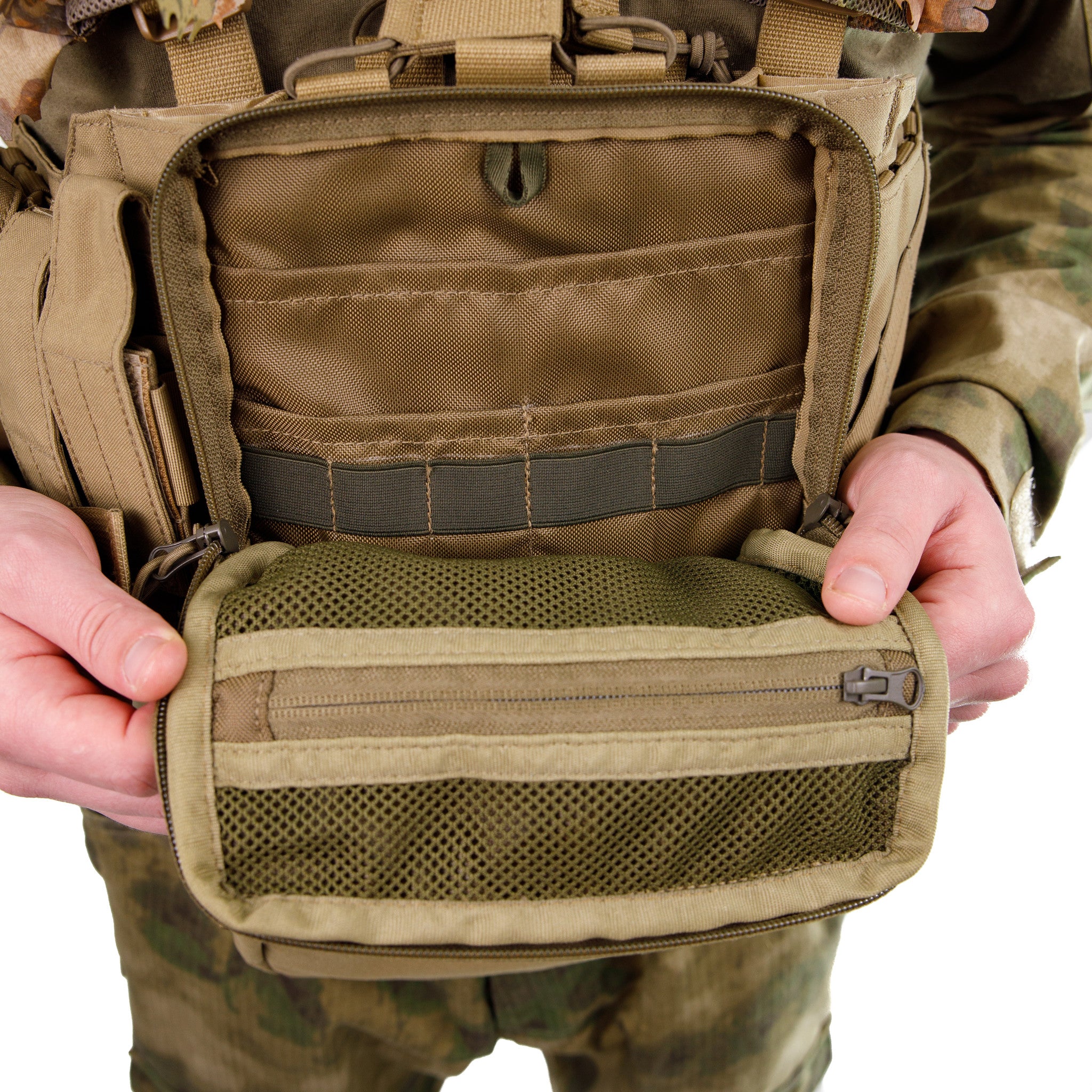 Complete Chest Rig + HPA/Hydration Backpack  + Brown Oak Covers (Near Infrared Treated)
