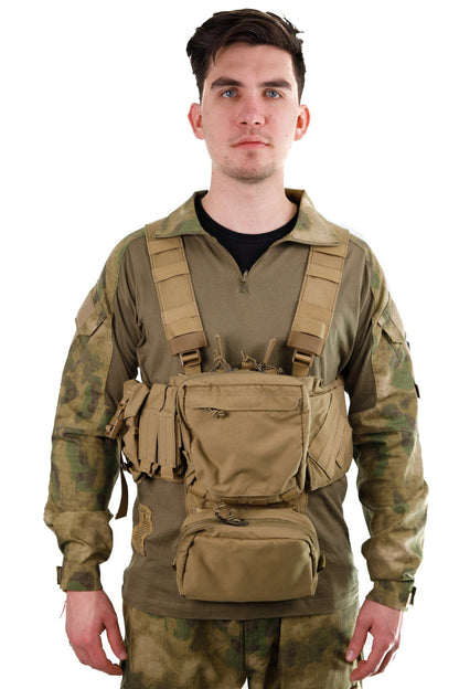 Complete Chest Rig + HPA/Hydration Backpack  + Brown Oak Covers (Near Infrared Treated)