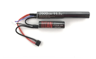 Lithium Ion 2600mAh 11.1v Nunchuck T-Plug -  Deans