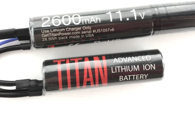 Lithium Ion 2600mAh 11.1v Nunchuck T-Plug -  Deans