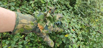 Green 3D Leaf Suit Gloves