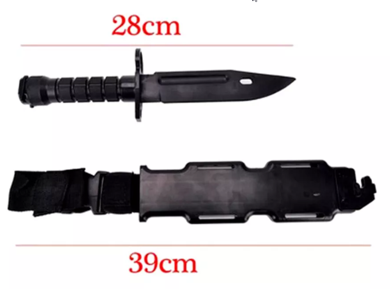 M9 Plastic Knife With Sheath (OD/BK/DE)