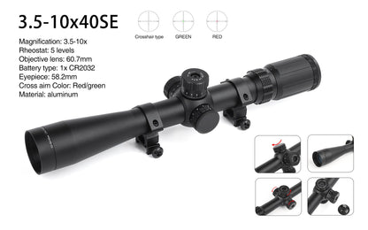 3.5-10x40SE Rifle Scope – Black