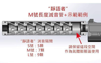 MK23/VSR "Whisper" Silencer 14CCW/CW & 16MM CW (Large)