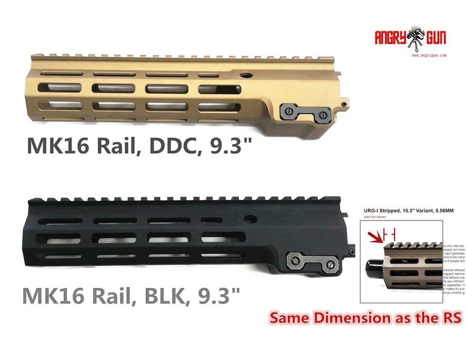 MK16 M-lok Top 9,3 pouces - Noir