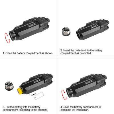 T-9 Gun Light - BLACK - (LOGO)