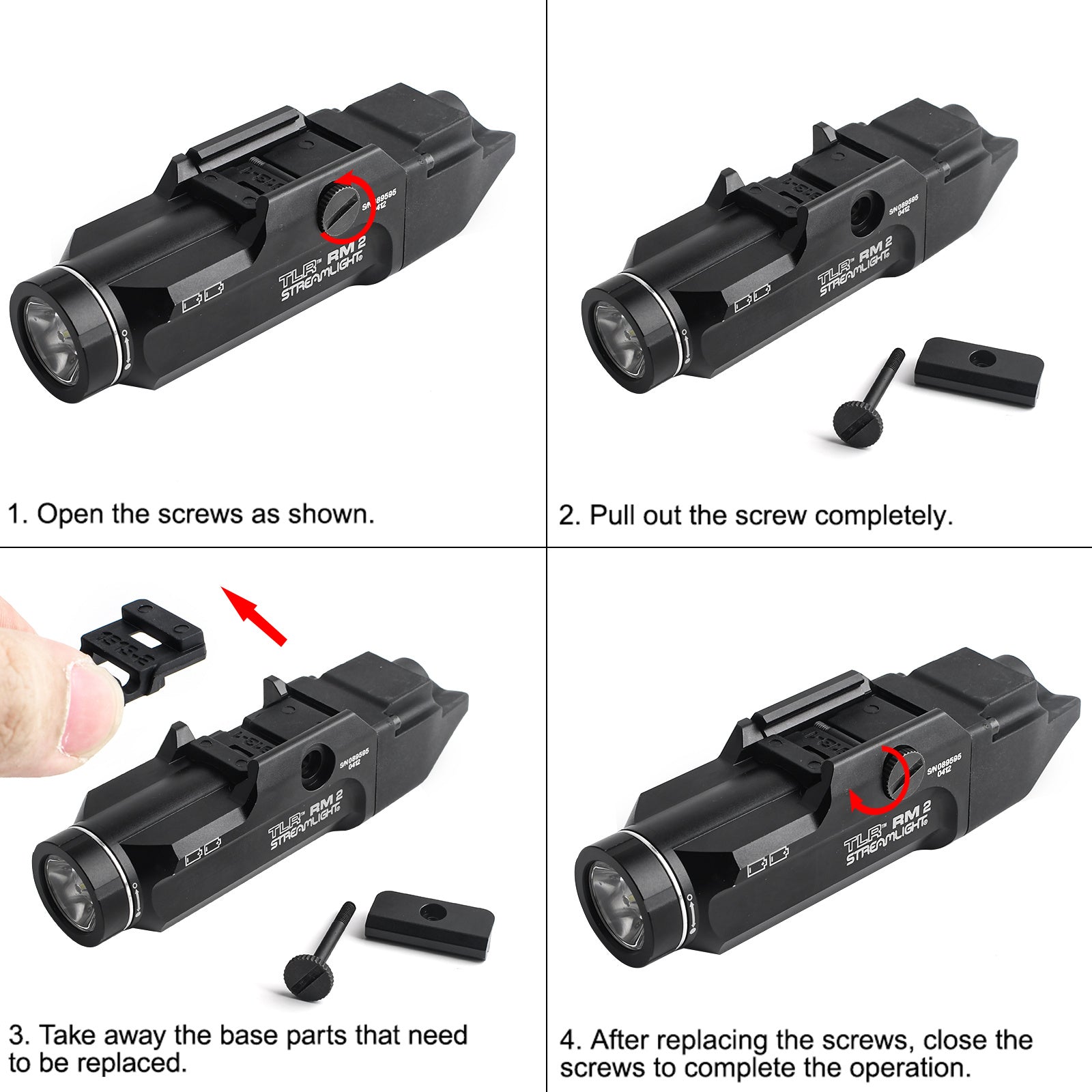 T RM 2 Rail Mounted Tactical Lighting System - BLACK