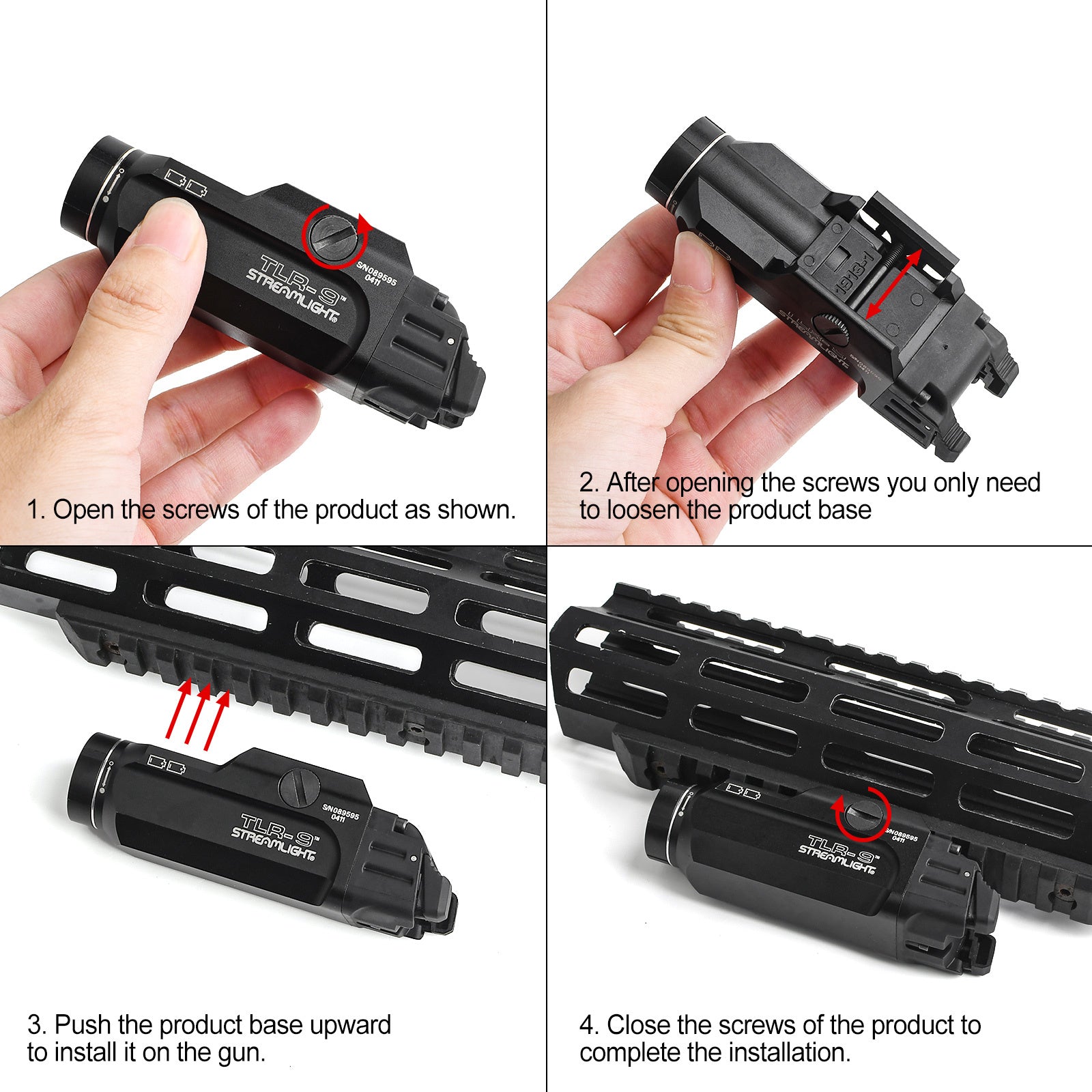 T-9 Gun Light - BLACK - (LOGO)