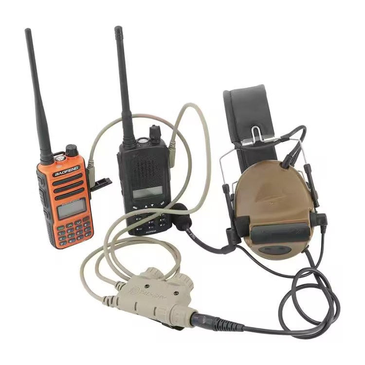 Tactical Dual Communication U94 V2 PTT-Kenwood  Desert