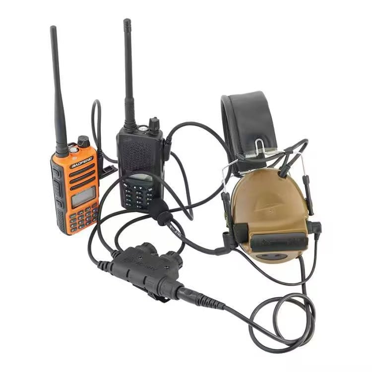 Tactical Dual Communication U94 V2 PTT-Kenwood  Desert