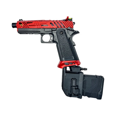 Hi-Capa HPA M4 AEG Magazine 90° Angled Adapter - Red / Black