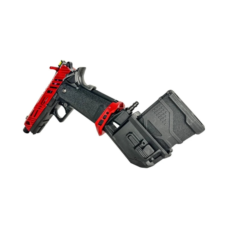 Hi-Capa HPA M4 AEG Magazine 90° Angled Adapter - Red / Black