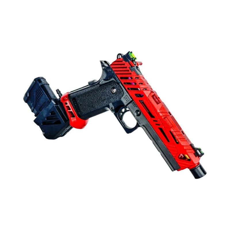 Hi-Capa HPA M4 AEG Magazine 90° Angled Adapter - Red / Black