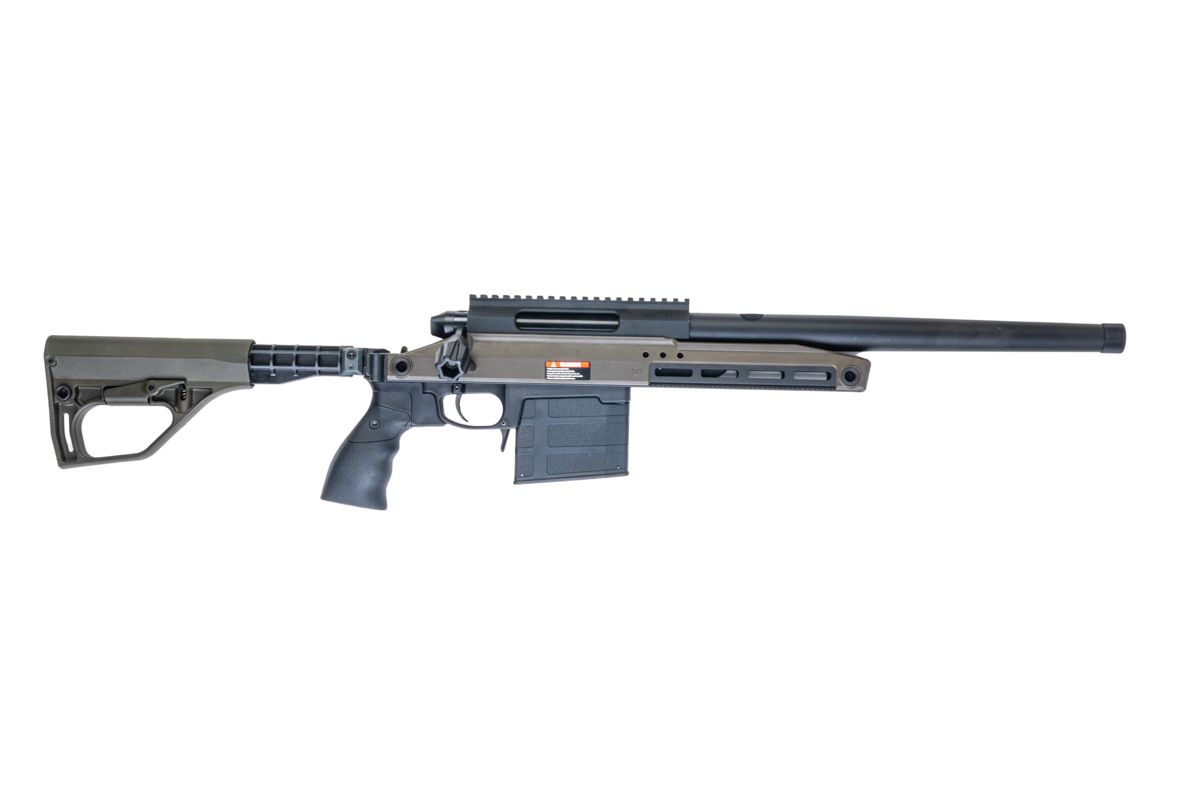 TAC-41-A2B Bolt Action Rifle, aluminium chassis & Buffer stock, Green