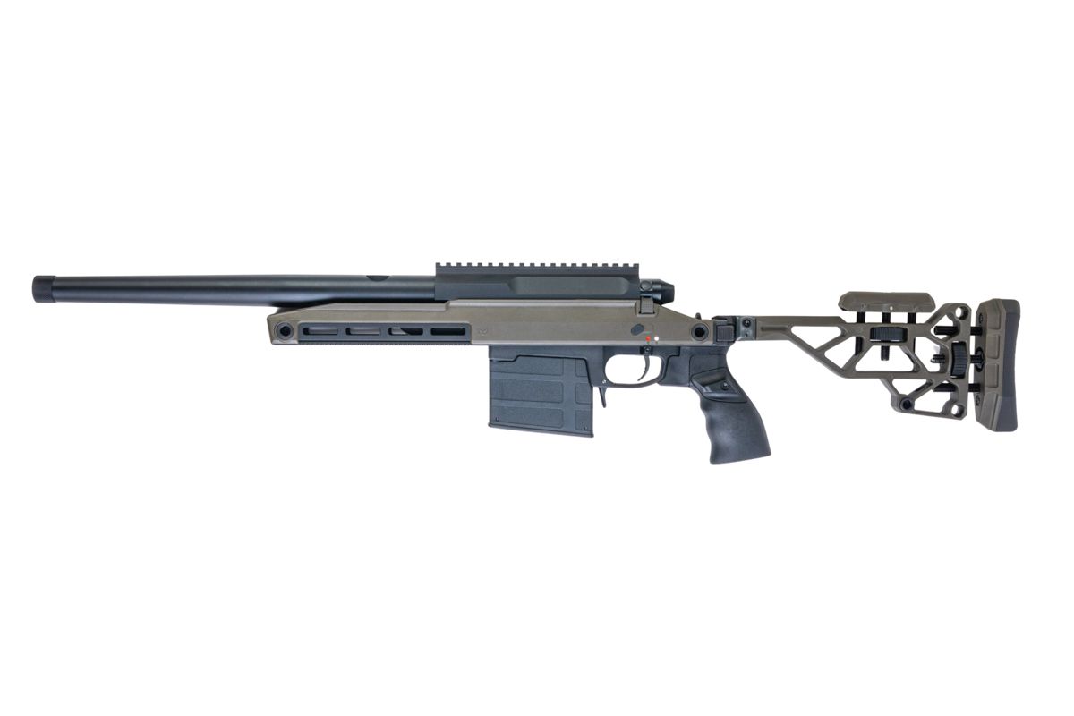 TAC-41-A2R Bolt Action Rifle, aluminium chassis & Recon stock, Green