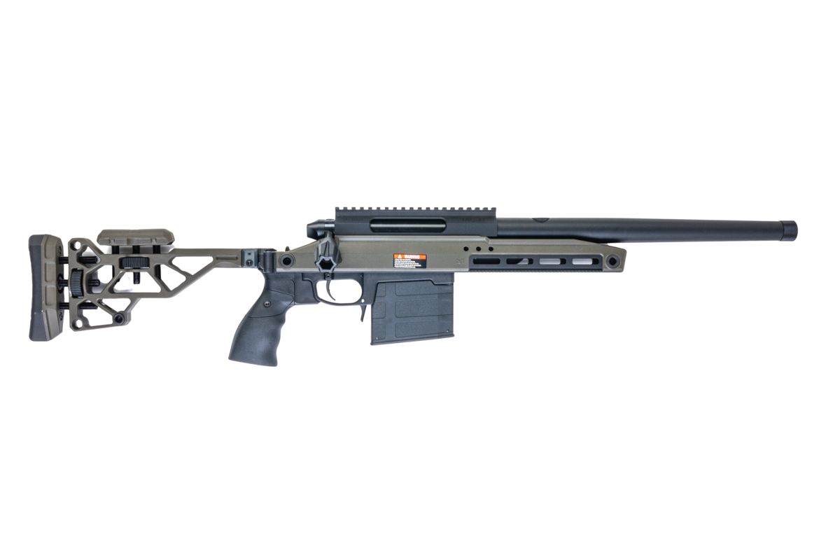 TAC-41-A2R Bolt Action Rifle, aluminium chassis & Recon stock, Green