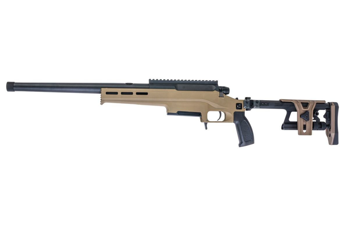 TAC-41L Bolt Action Rifle, Lite chassis & Aluminium stock, FDE