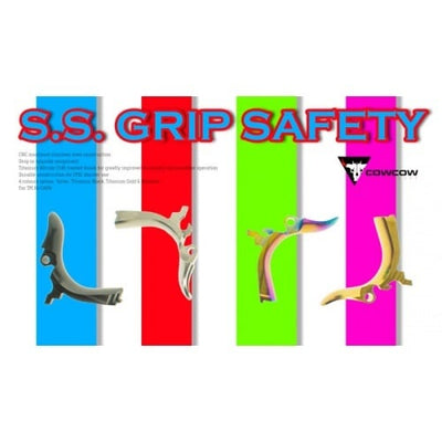 Match Grade Stainless Steel Grip Safety - Gold