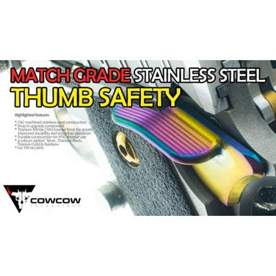 Match Grade Stainless Steel Thumb Safety - Black