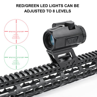 3×22 Scope Red/Green Reticle - BLACK