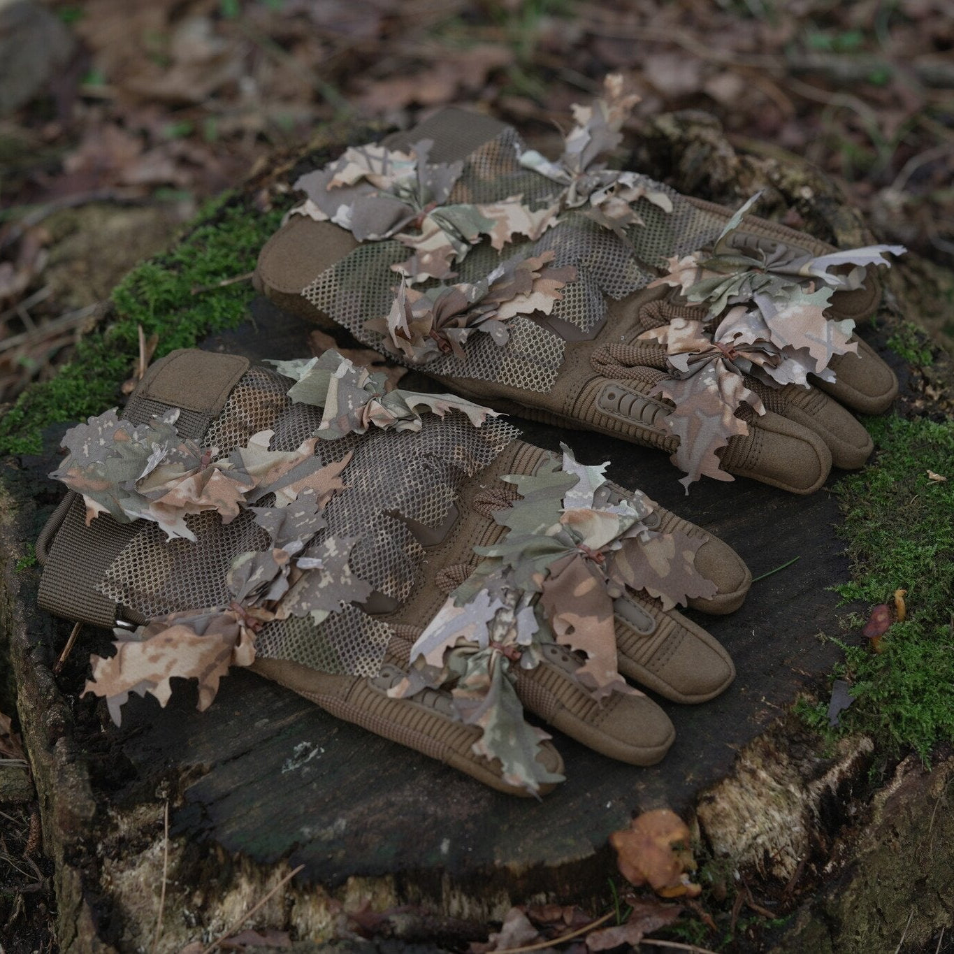 Crafted Ghillie Gloves Brown Oak