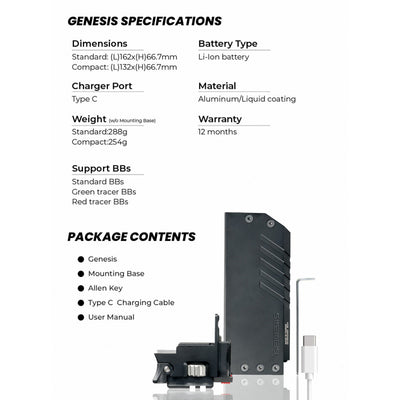 Genesis Bifrost  Tracer Unit (Compact) For G19   - Black