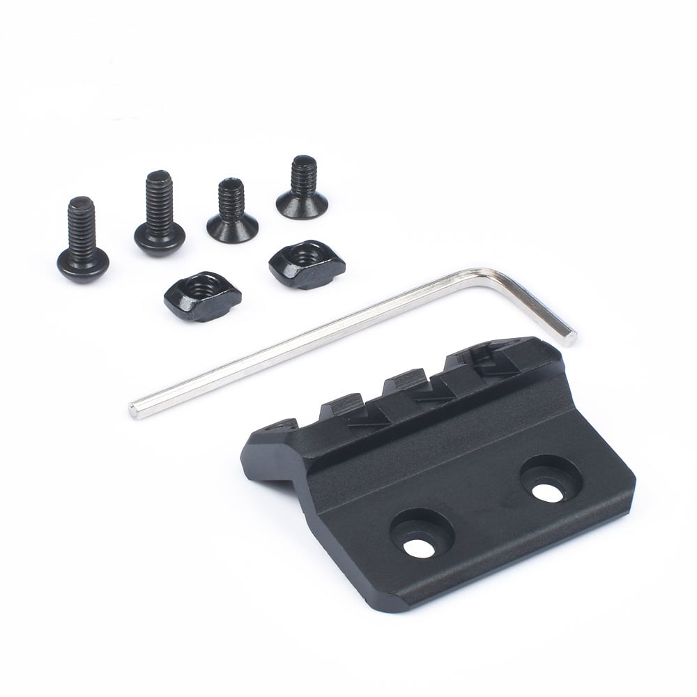 Versetzte Picatinny-Schienenmontage, schwarz, M-LOK / KeyMod