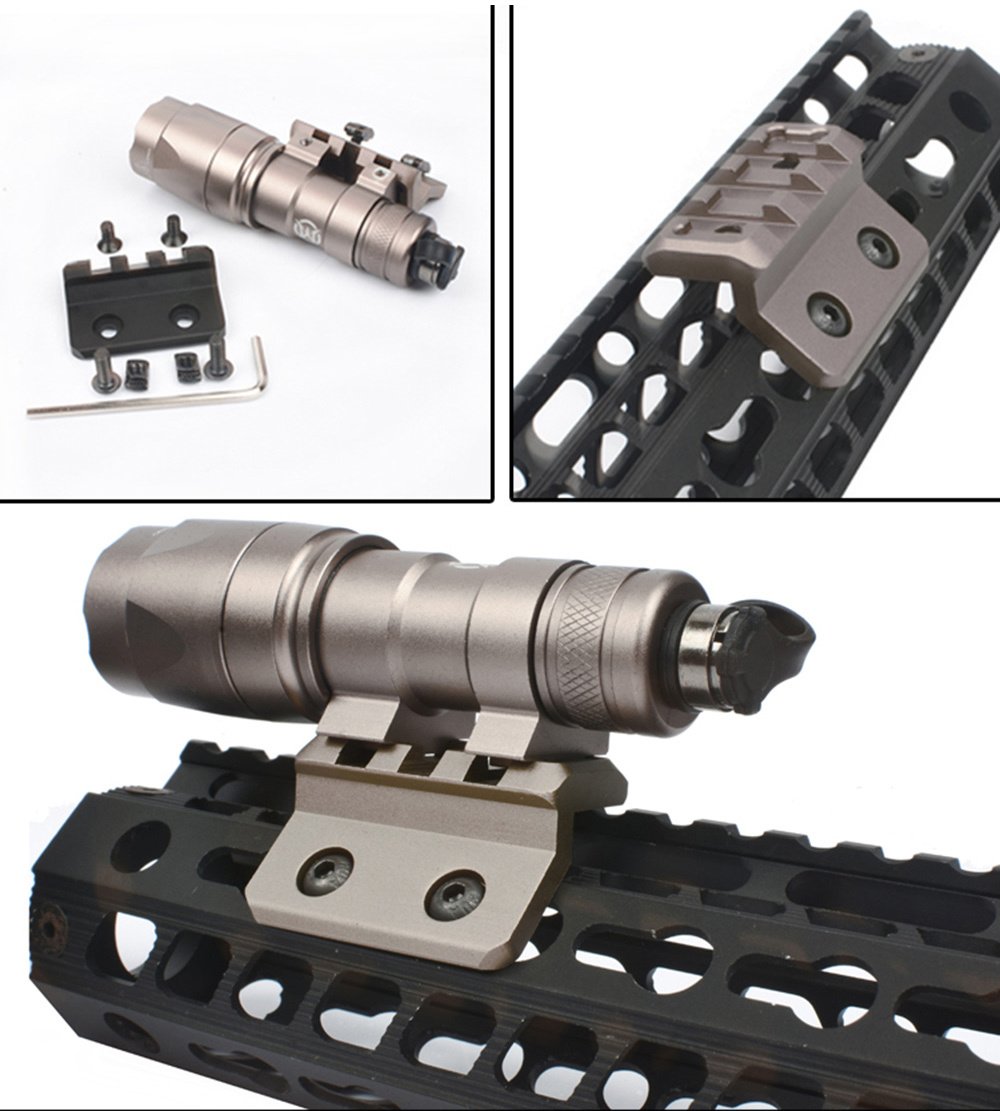 Offset Picatinny Rail Mount Dark Earth M-LOK / KeyMod