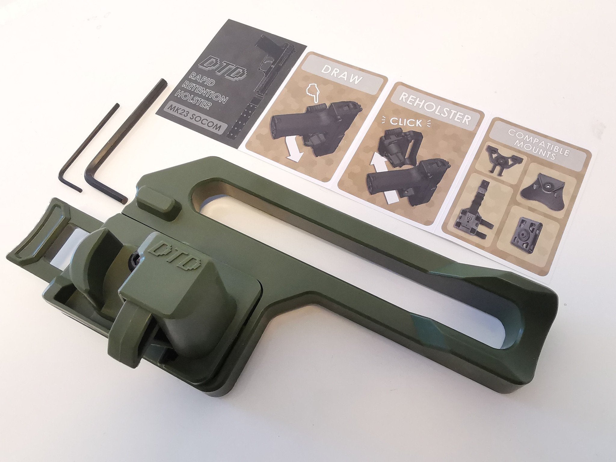 MK23 Retention Holster - Woodland Green (Right Handed)