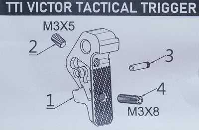 VICTOR Tactical Trigger (for AAP01 /TP22/Glock) BK