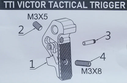 VICTOR Tactical Trigger (for AAP01 /TP22/Glock) SILVER